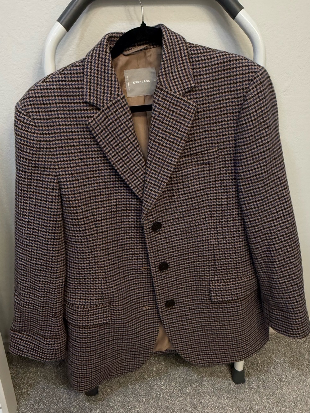 Everlane Men's Brown & Black Houndstooth Sport Coat